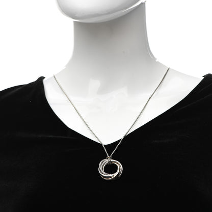 David Yurman Sterling Silver 14K Yellow Gold 37mm Crossover Pendant Necklace 2 of 4
