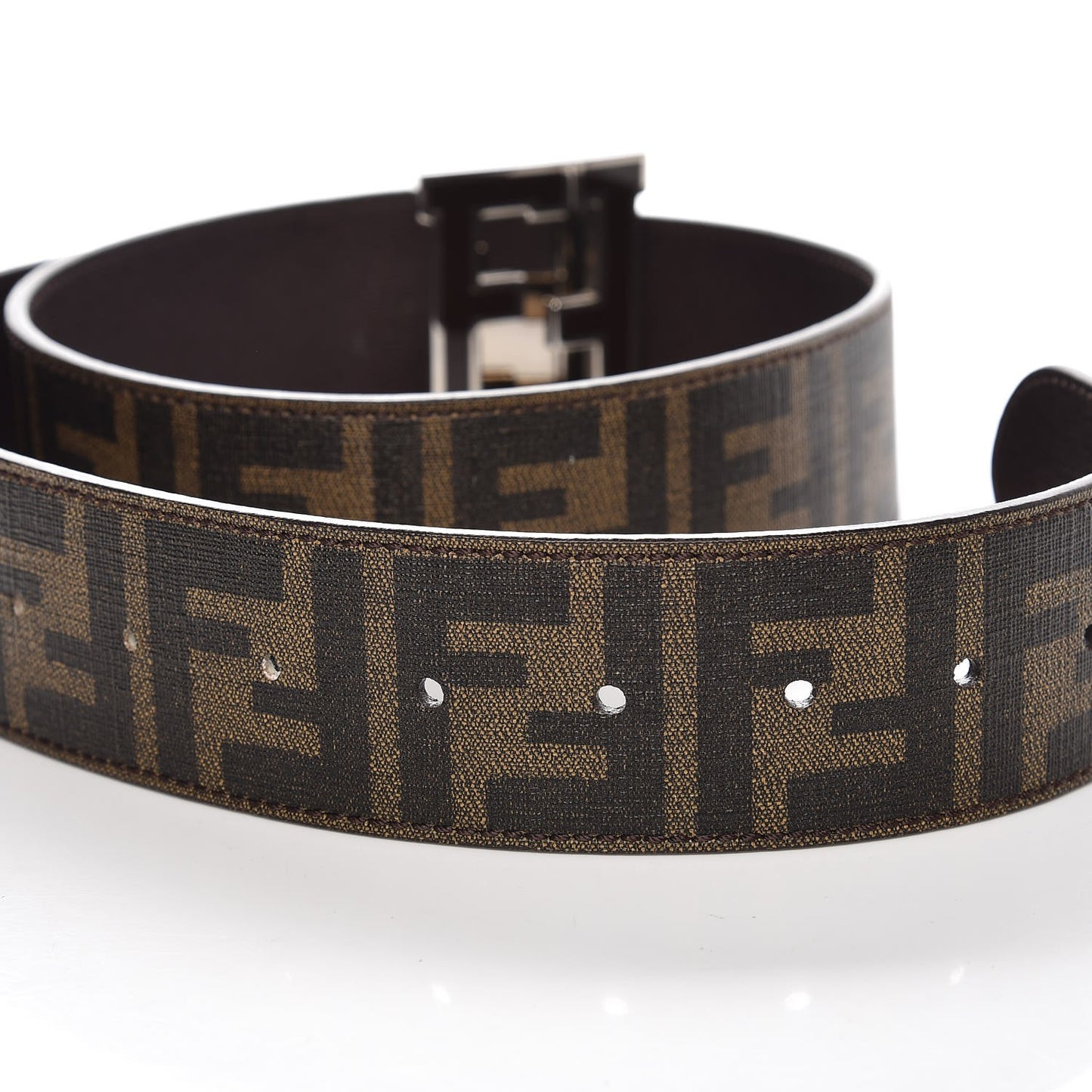 Coated Canvas FF Buckle Reversible Belt 90 36 Tobacco