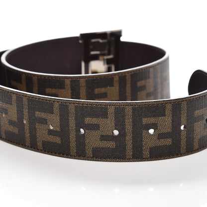 Fendi Coated Canvas FF Buckle Reversible Belt 90 36 Tobacco 4 of 5