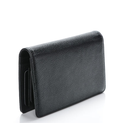 Chanel Caviar Timeless CC Yen Wallet Black 3 of 8
