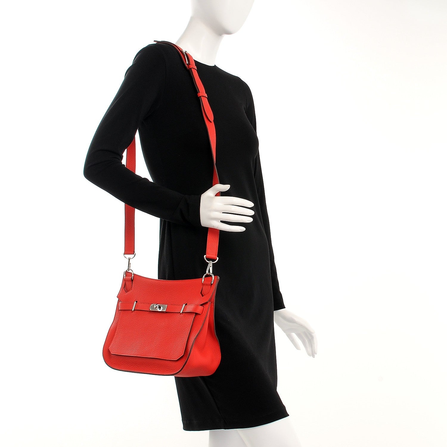 Hermes Taurillon Clemence Jypsiere 28 Rouge Tomate 2 of 7