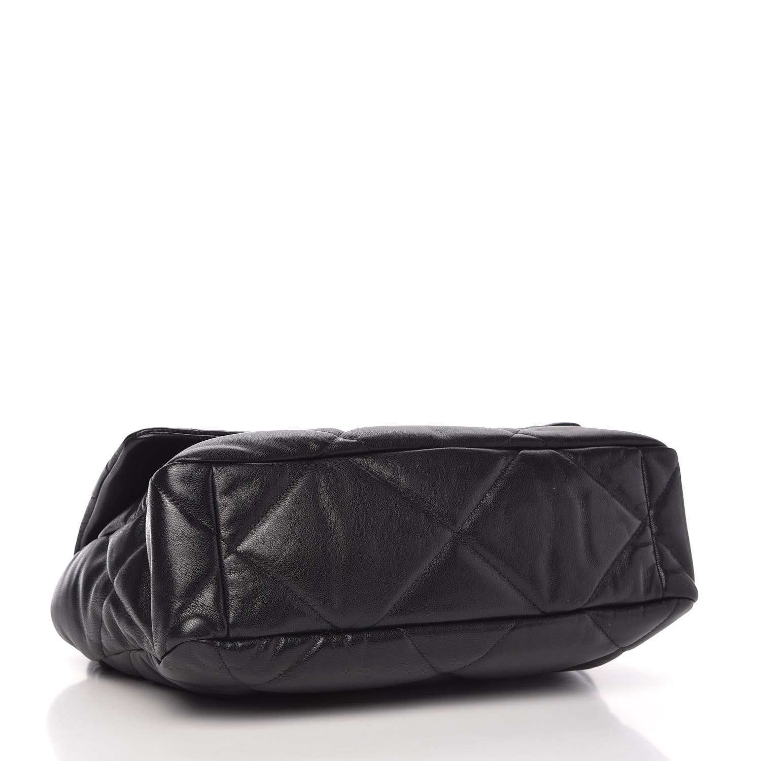 Chanel Shiny Goatskin Quilted Large Chanel 19 Flap Black 4 of 10
