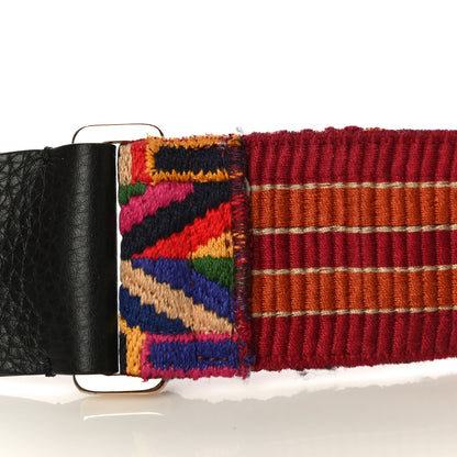 Valentino Garavani Canvas Native Couture 1975 Embroidered Rockstud Guitar Strap Multicolor 6 of 8