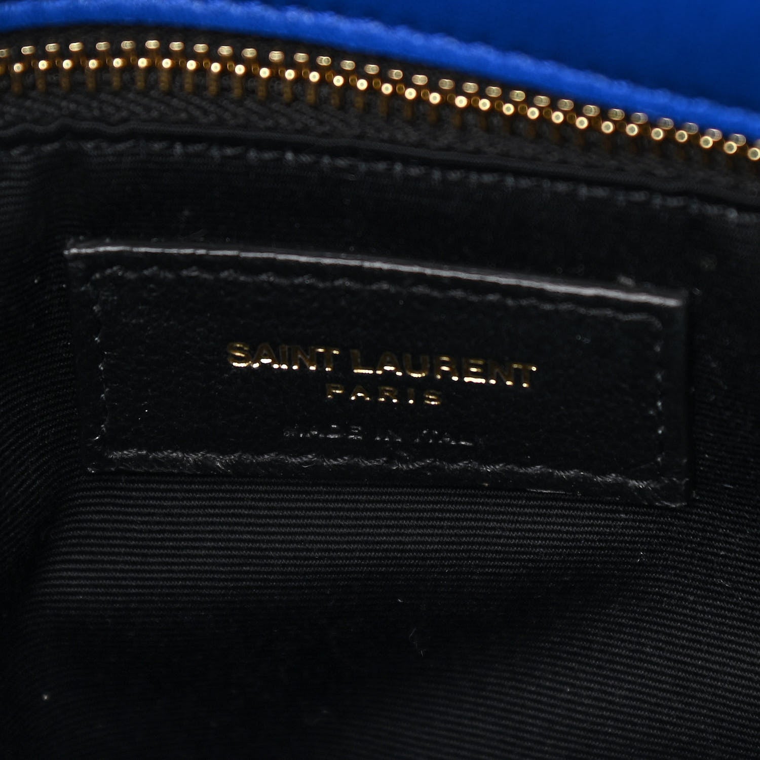 Saint Laurent Lambskin Quilted Medium Loulou Puffer Monogram Chain Satchel Majorele Blue 8 of 10