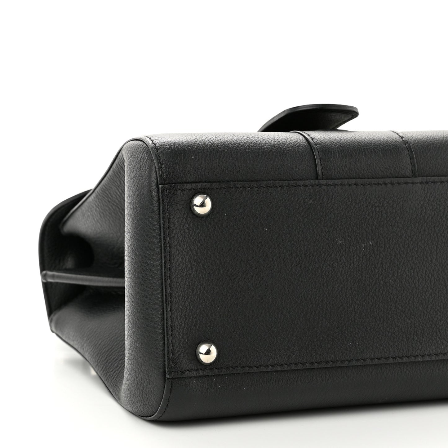 Grained Calfskin Mini Brillant Satchel Black