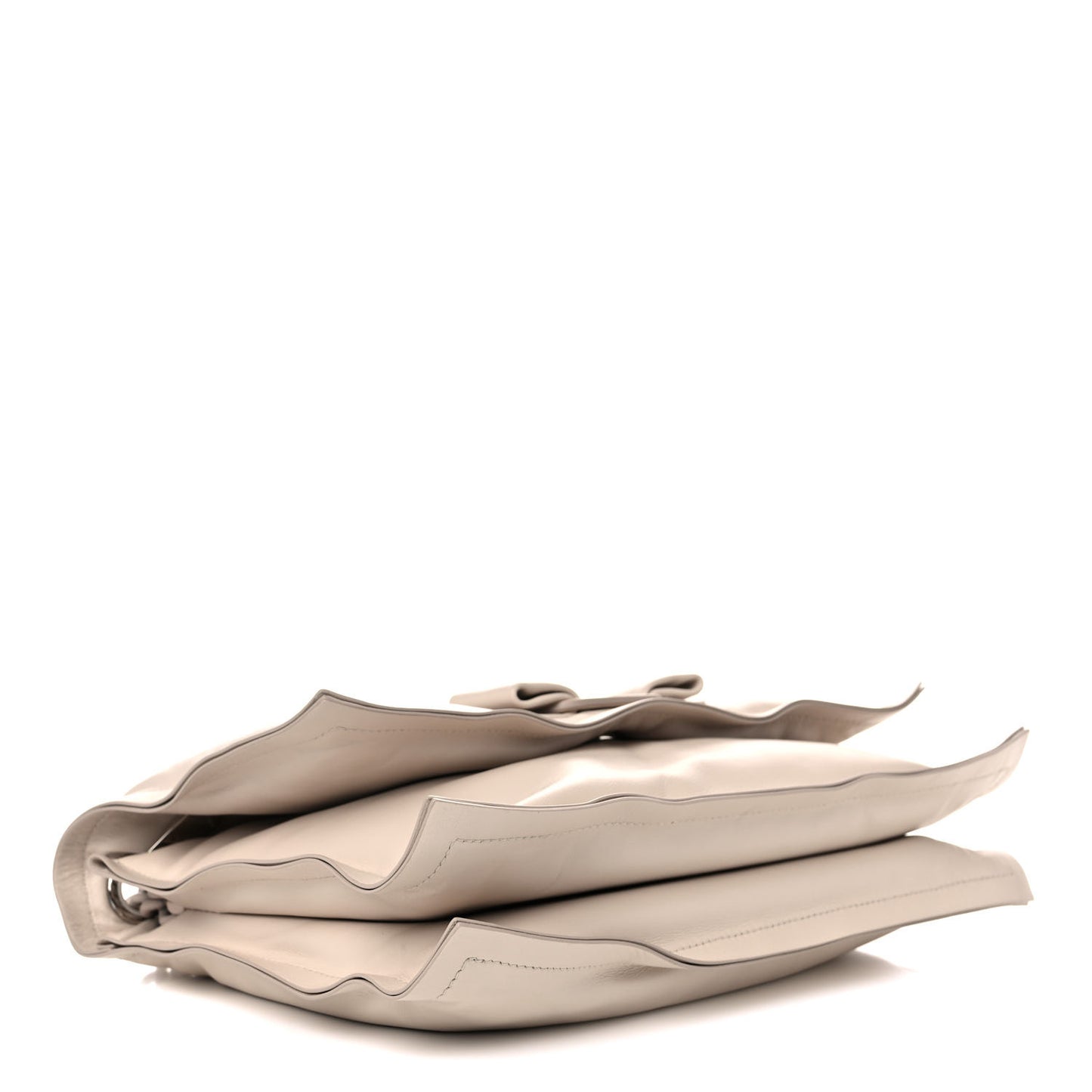 Calfskin Small Viva Bow Shoulder Bag Bone