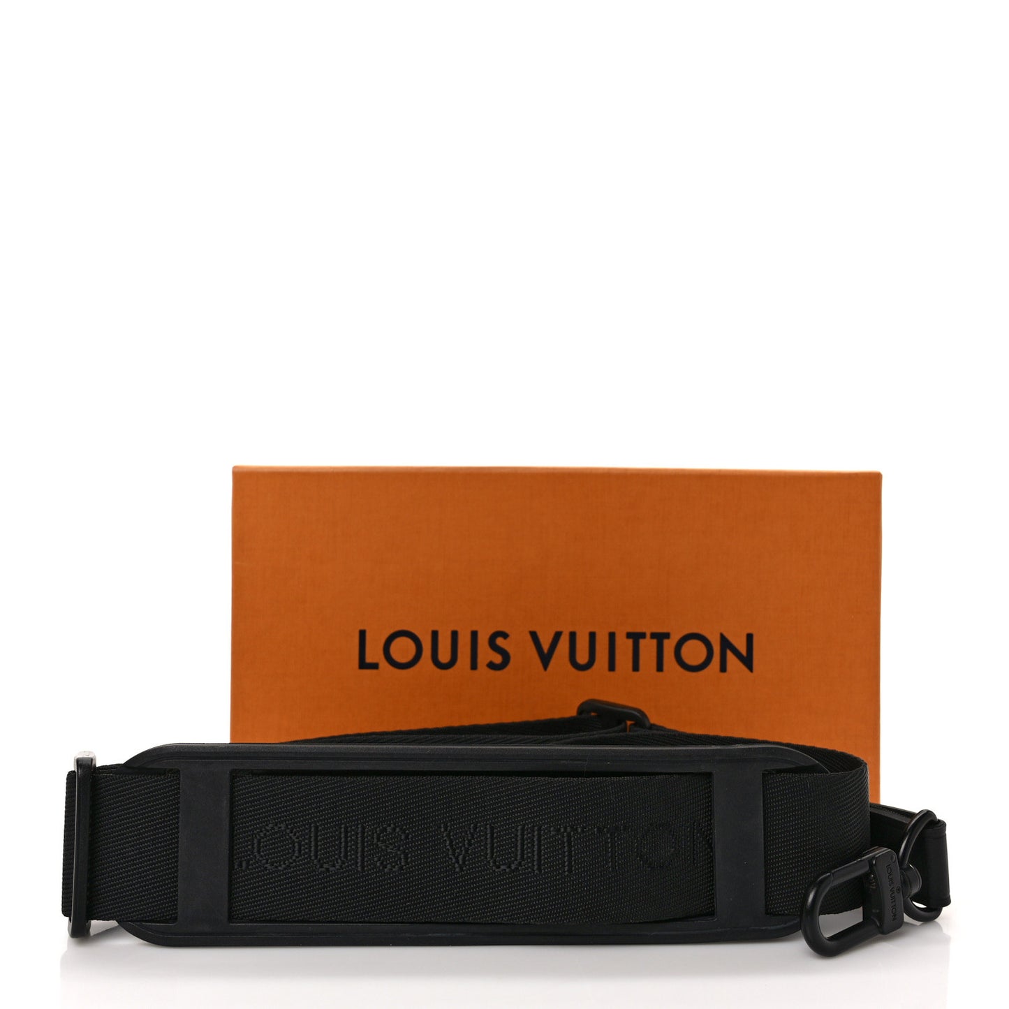 Jacquard Canvas Keepall Bandouliere Adjustable Shoulder Strap Black