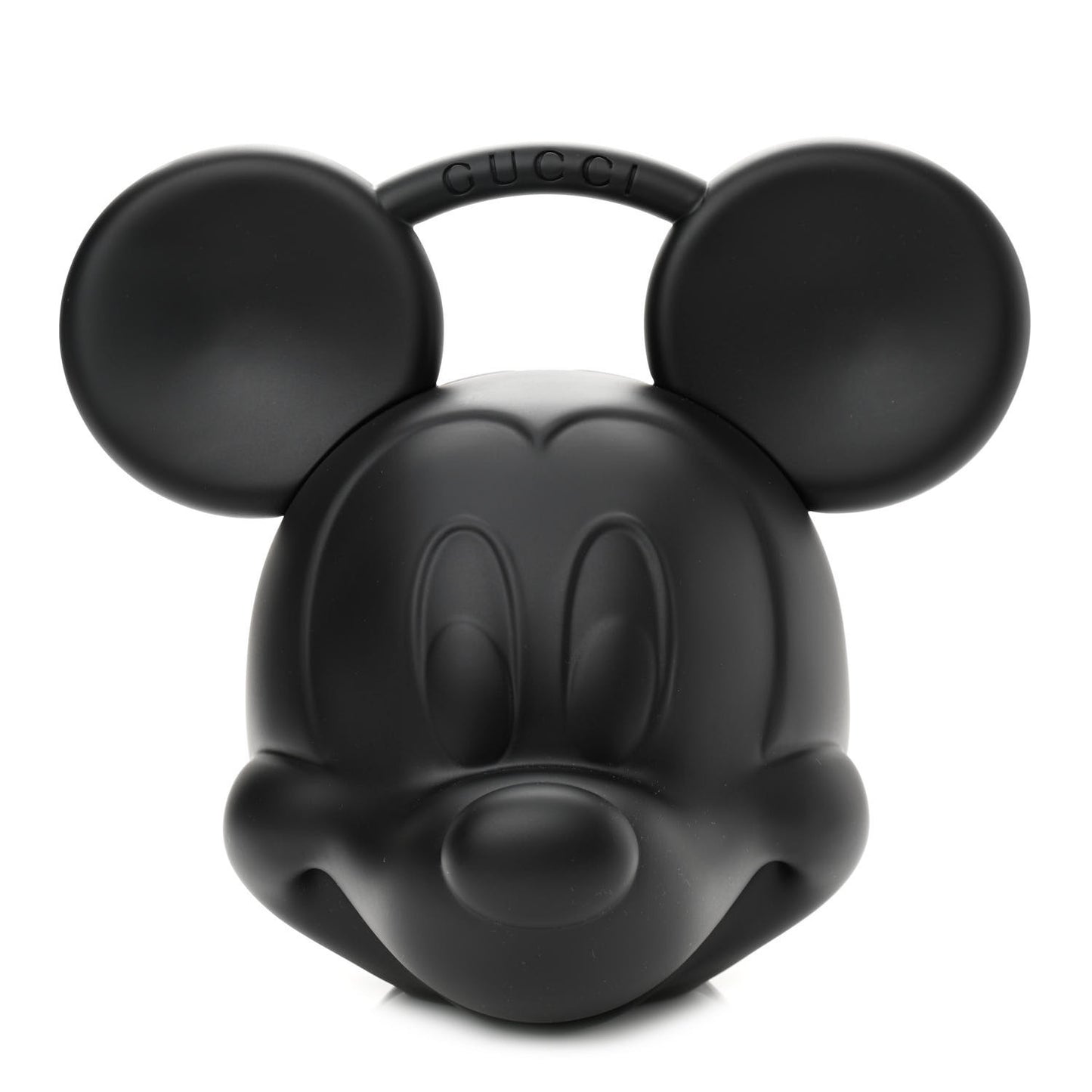 X DISNEY Plastic Mickey Mouse Top Handle Bag Matte Black