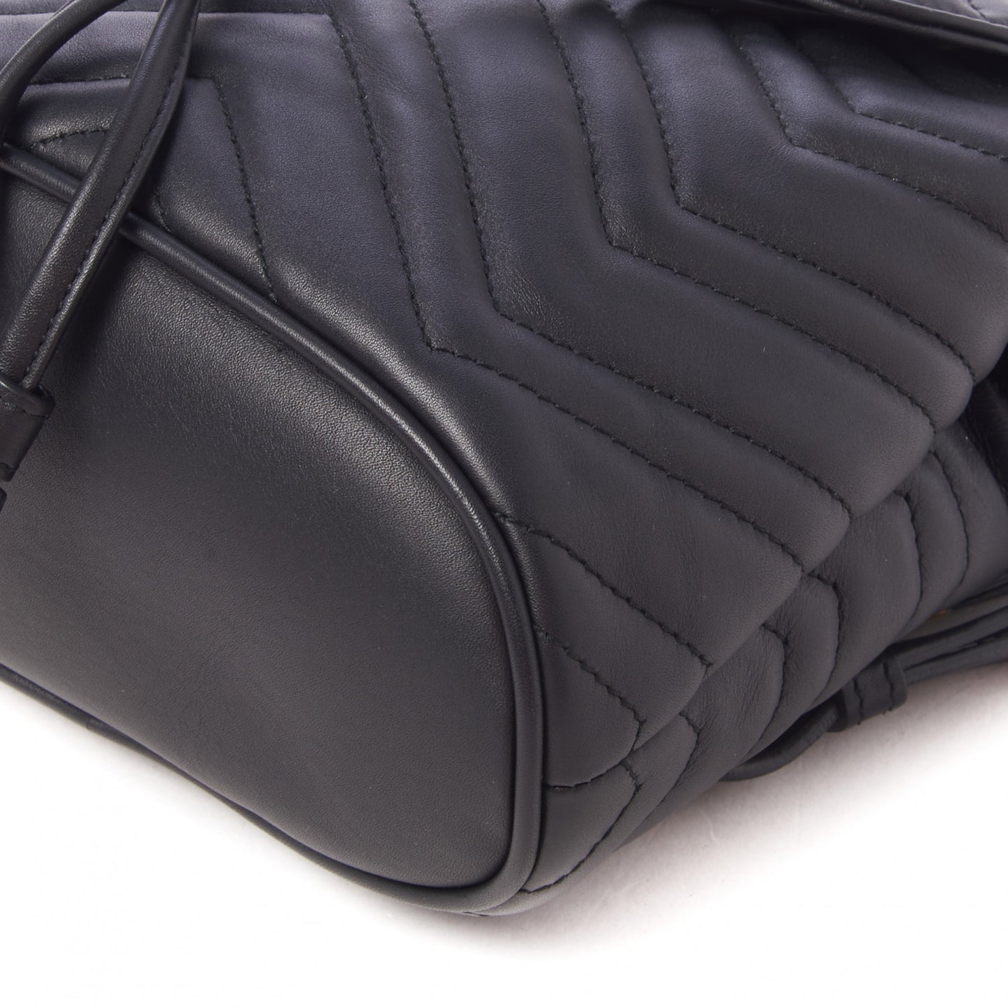 Calfskin Matelasse GG Marmont Flap Backpack Black