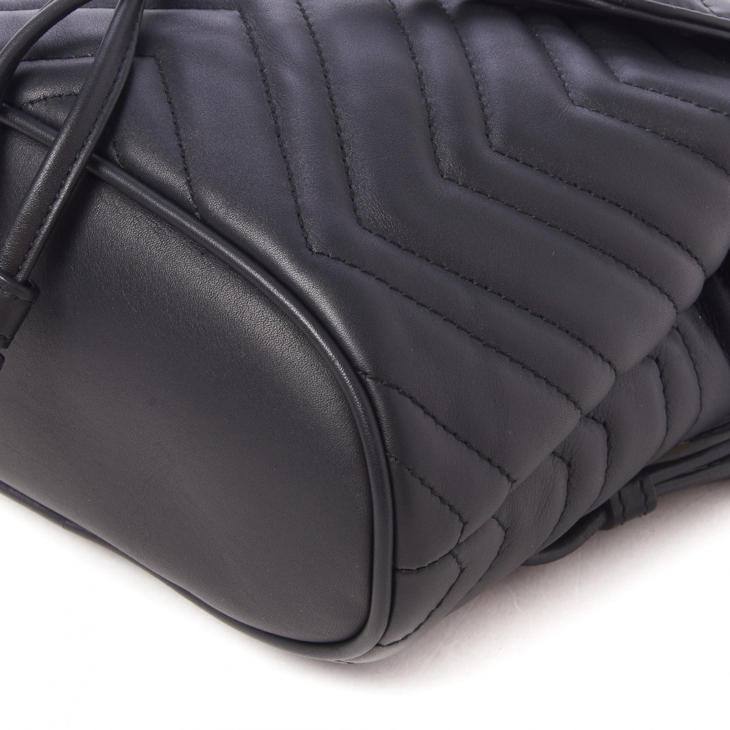 Gucci Calfskin Matelasse GG Marmont Flap Backpack Black 4 of 8