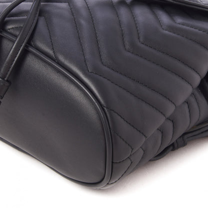 Gucci Calfskin Matelasse GG Marmont Flap Backpack Black 4 of 8