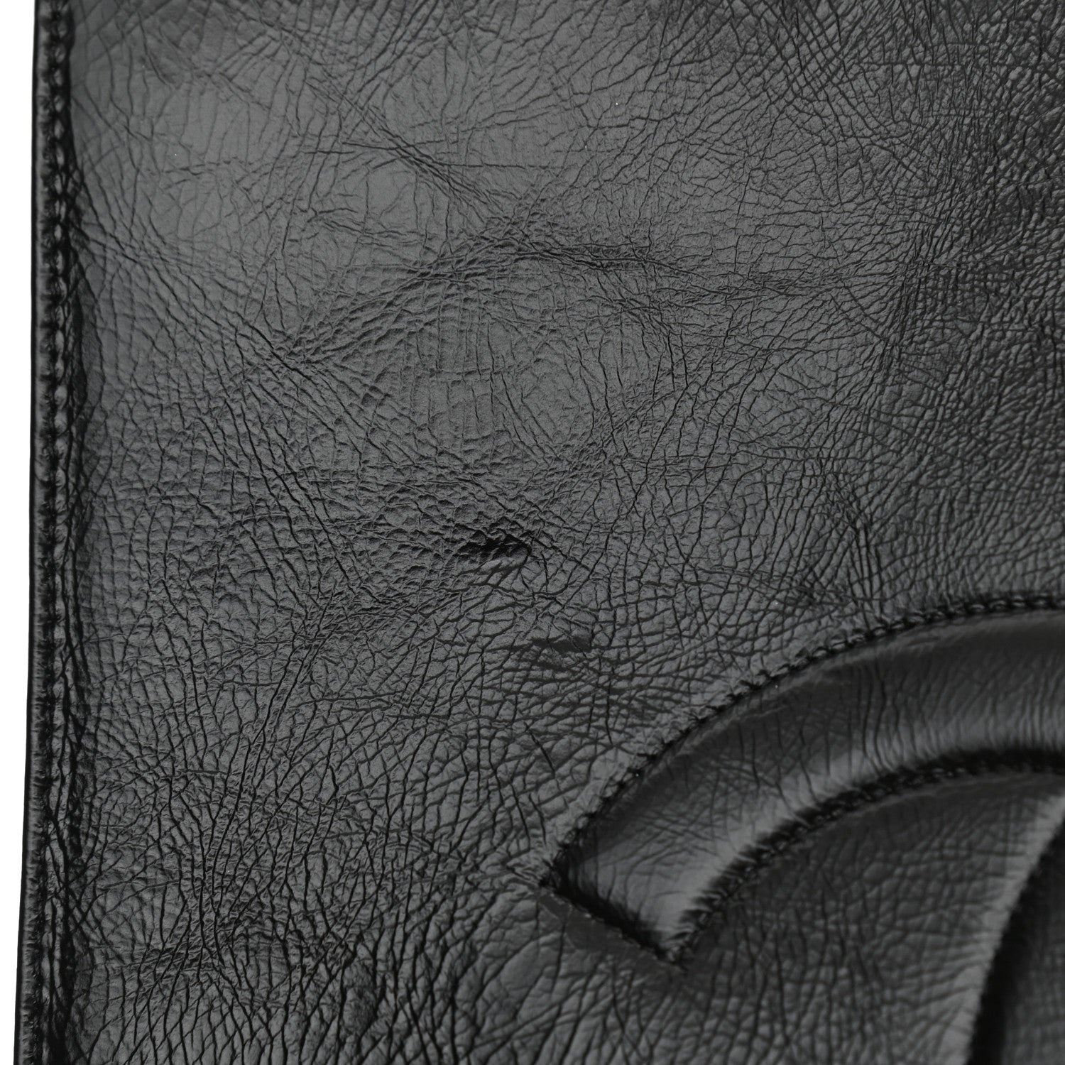 Chanel Shiny Aged Calfskin North South Shopping Bag Black 11 of 14