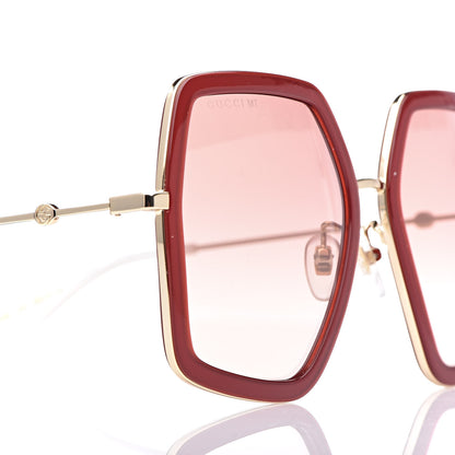 Gucci Acetate Oversize Square Frame GG0106S Sunglasses Red 7 of 8