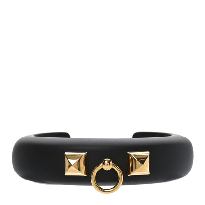 Hermes Pearwood Medor Fine Cuff M Bracelet Black 1 of 5