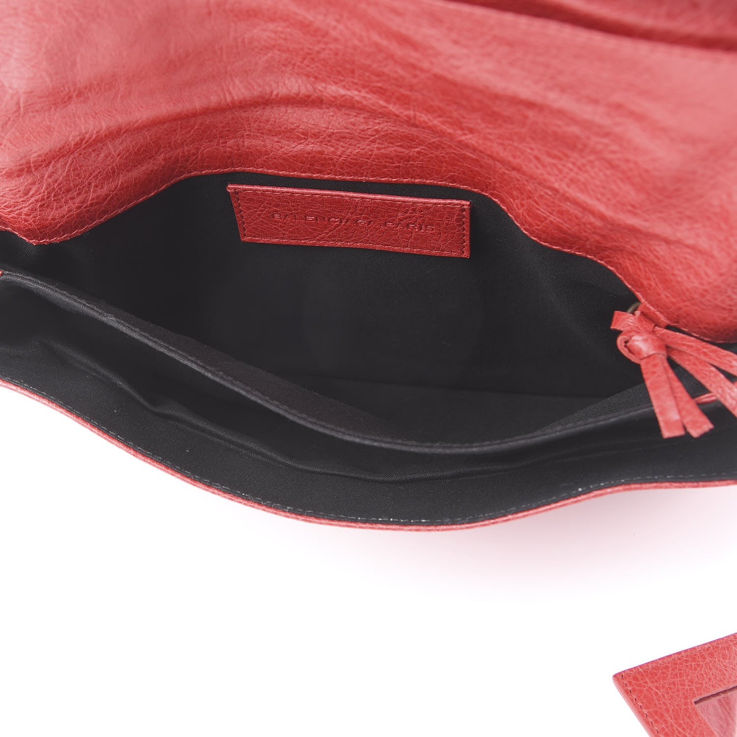 Balenciaga Agneau Classic Hardware Envelope Clutch Rouge Coquelicot 4 of 8