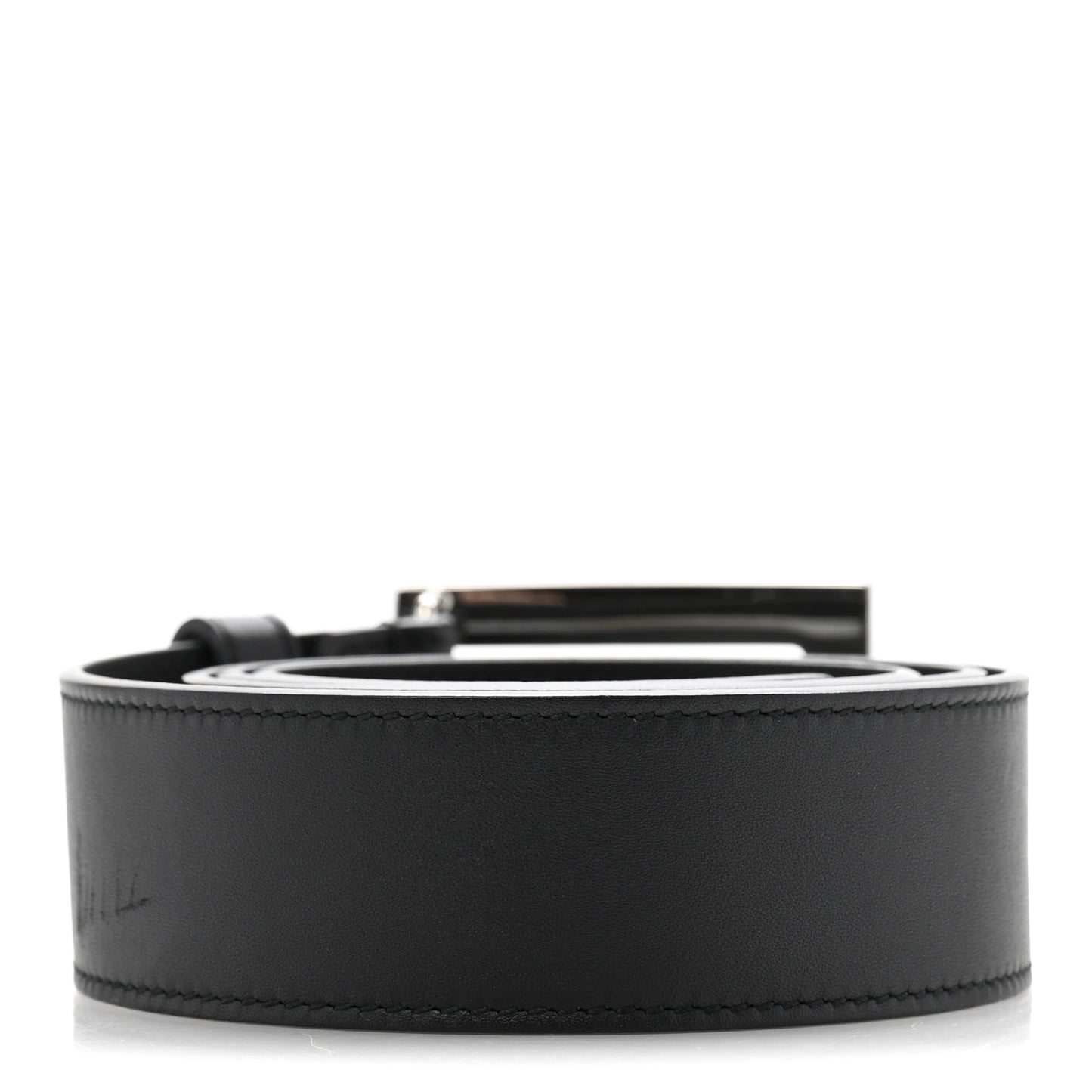 Calfskin Crystal Square G Madelyn Belt 90 36 Black