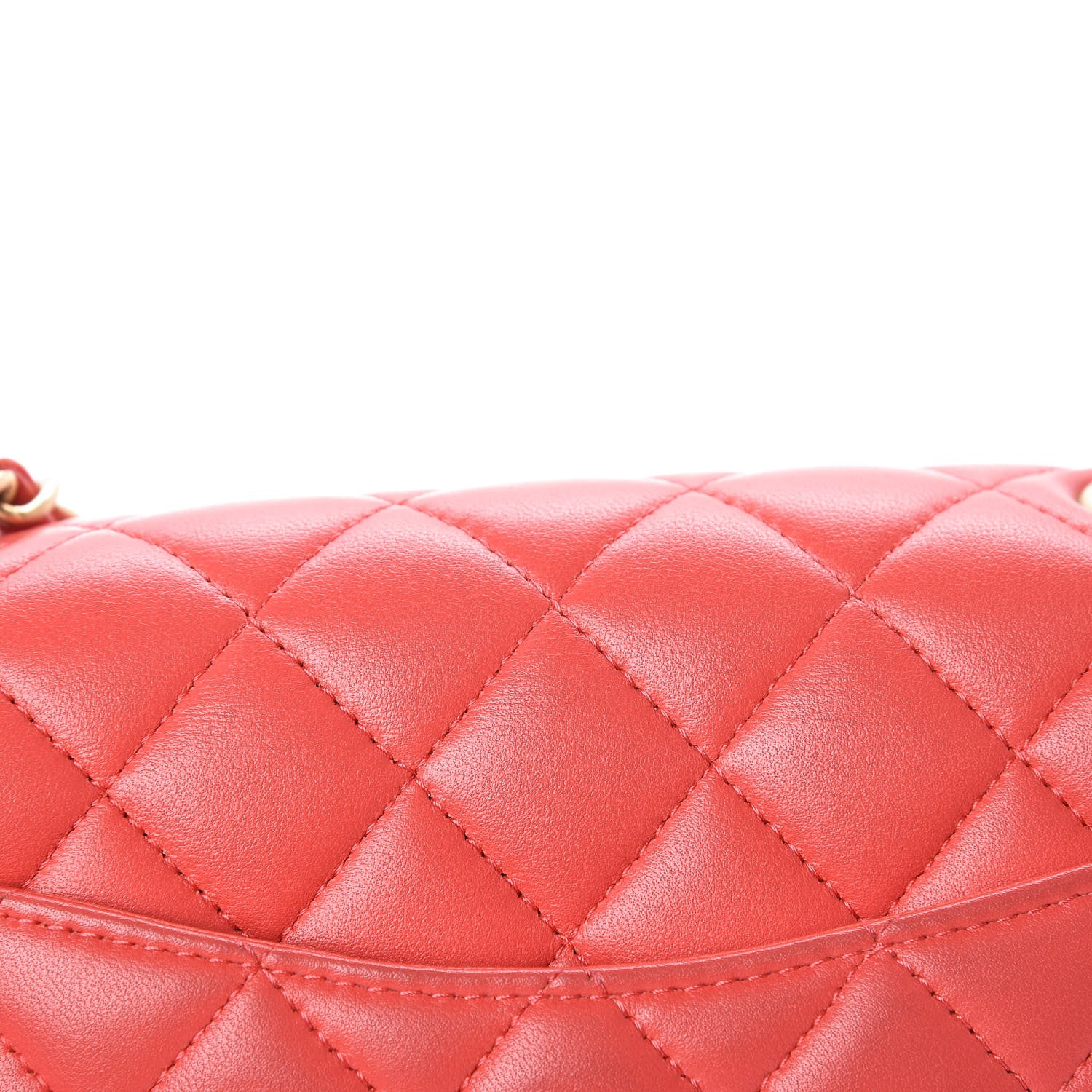 Chanel Lambskin Quilted Mini Rectangular Flap Red 16 of 18