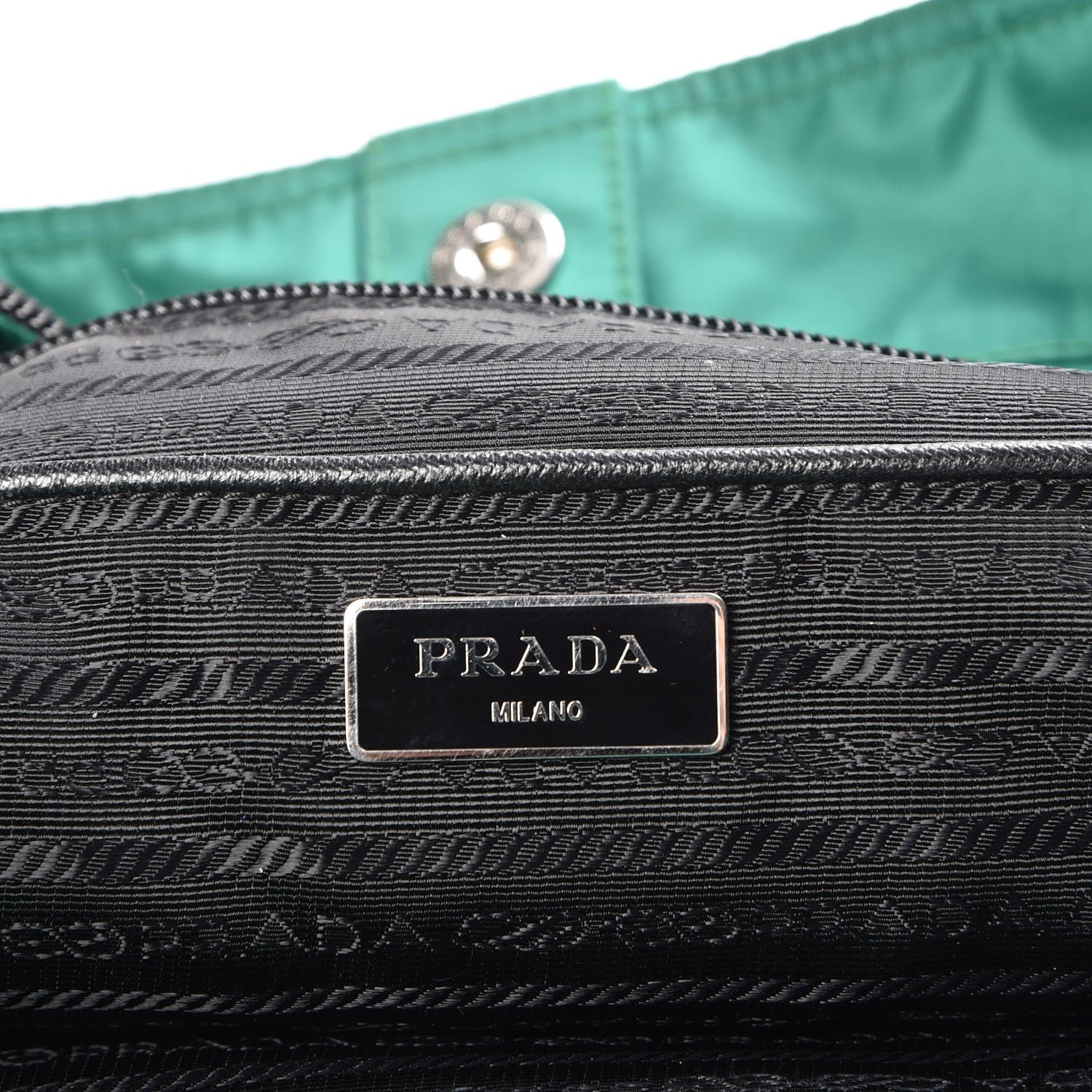 Prada Nylon Vela Tote Black Oleandro 6 of 11