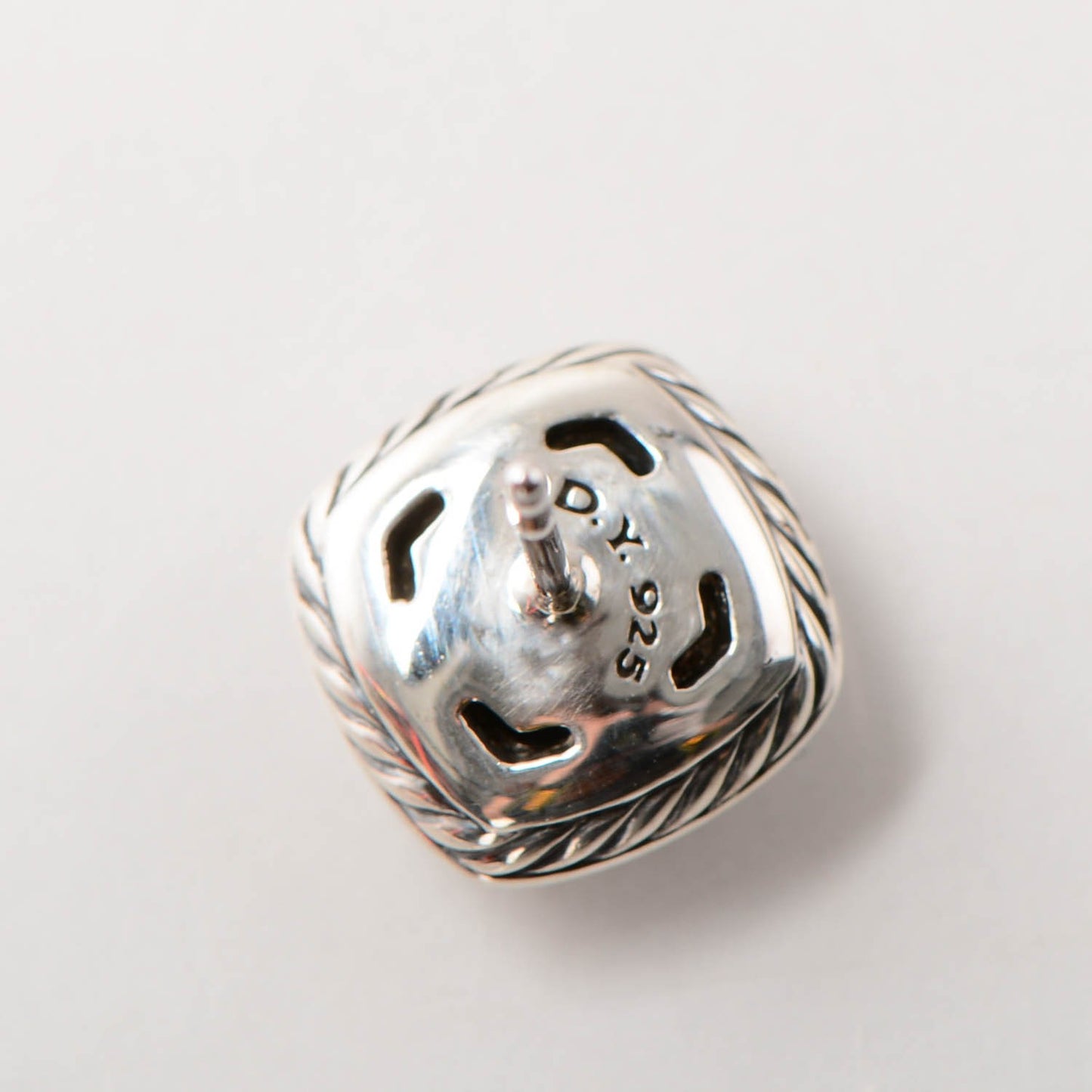 Sterling Silver Diamond Black Orchid 7mm Albion Earrings