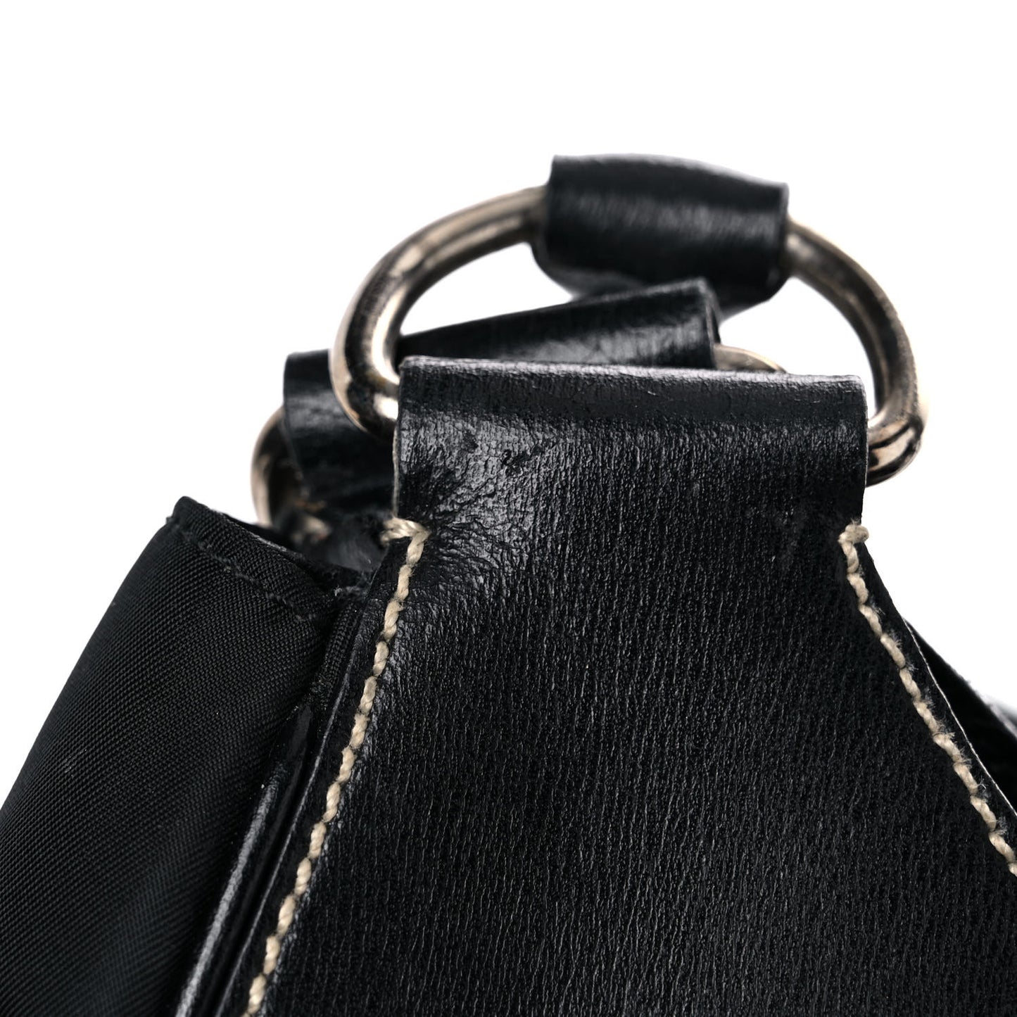 Tessuto Nylon Moon Shoulder Bag Black