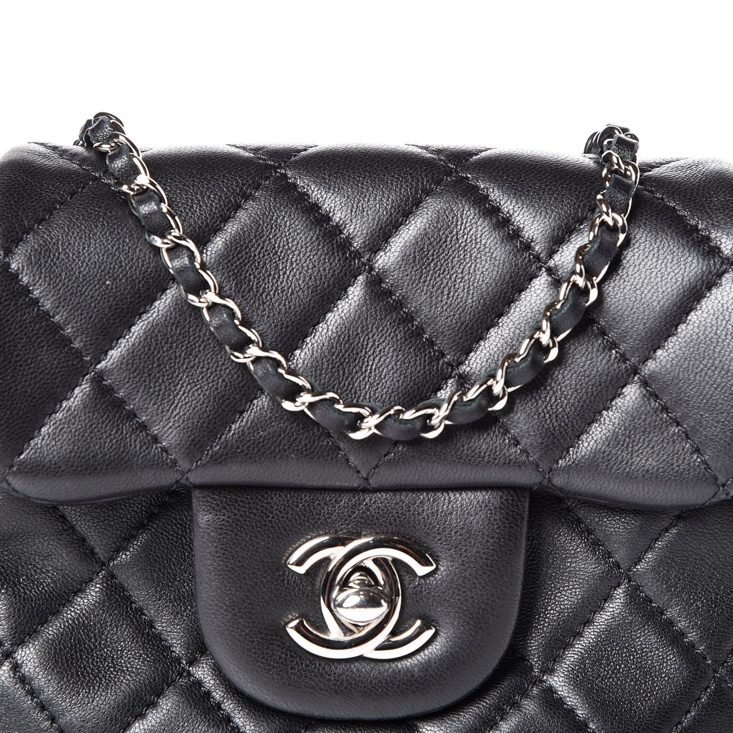 Chanel Lambskin Quilted New Mini Flap Black 11 of 11