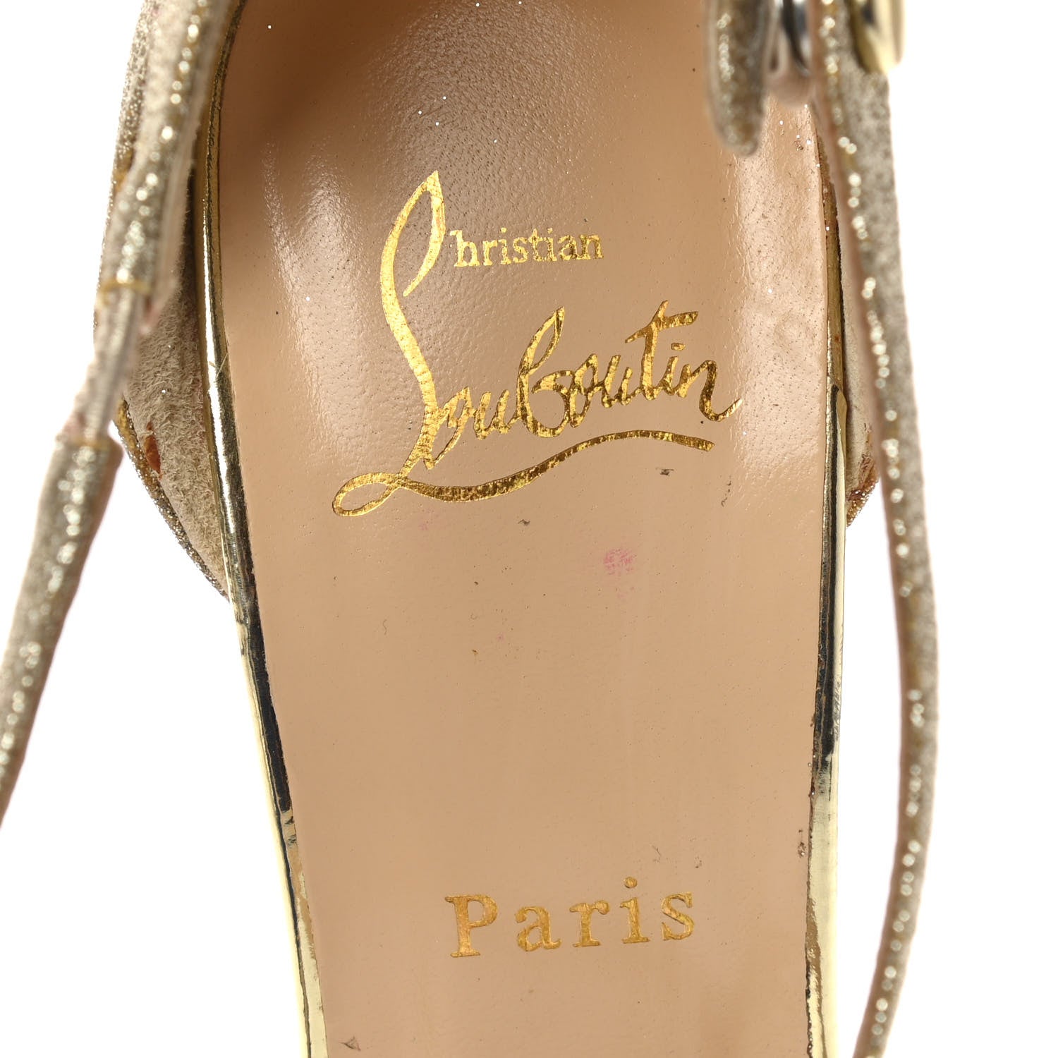 Christian Louboutin Kid Glitter Exagona 160 Pumps 39.5 Gold 7 of 9