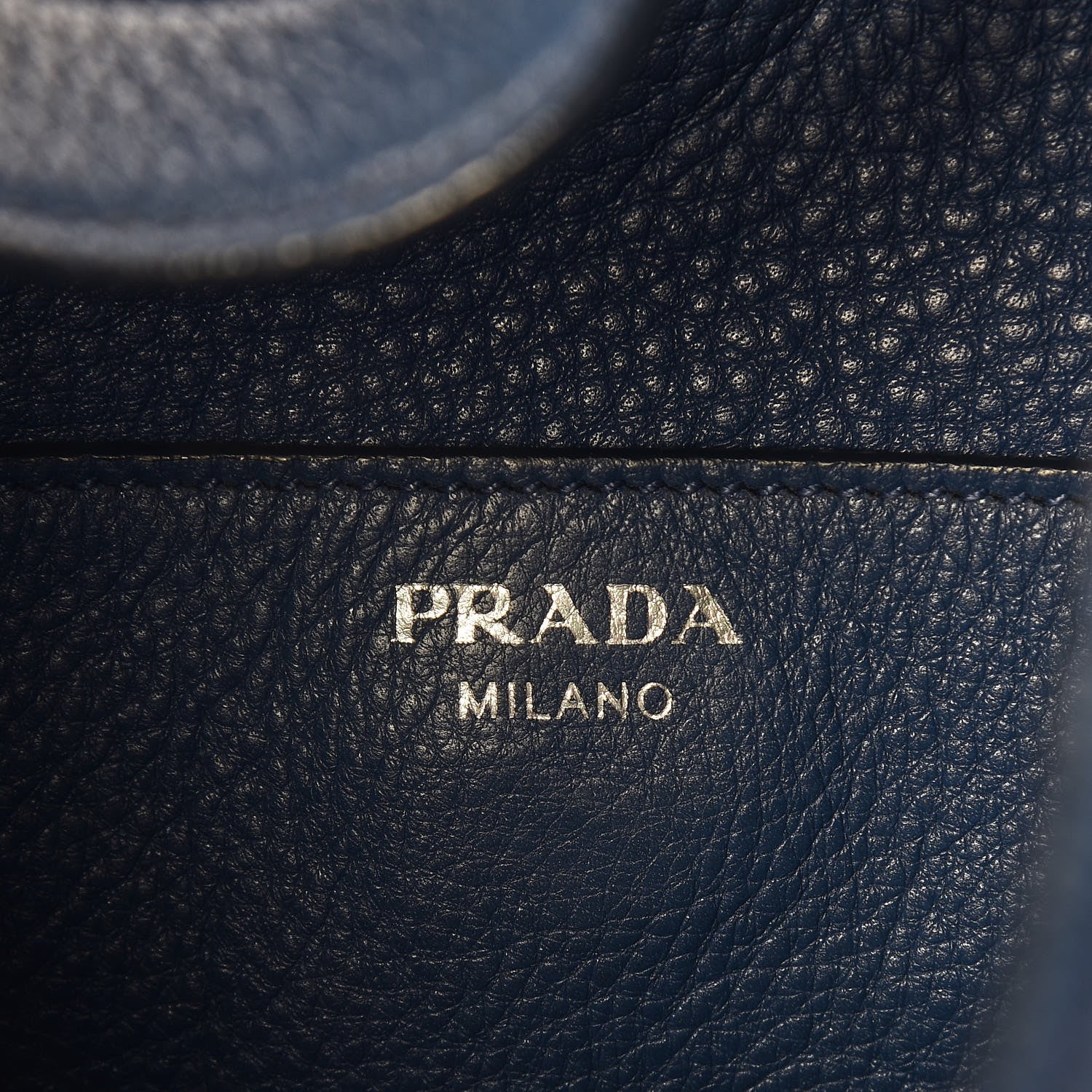 Prada Vitello Daino Pocket Hobo Bag Blue 6 of 8