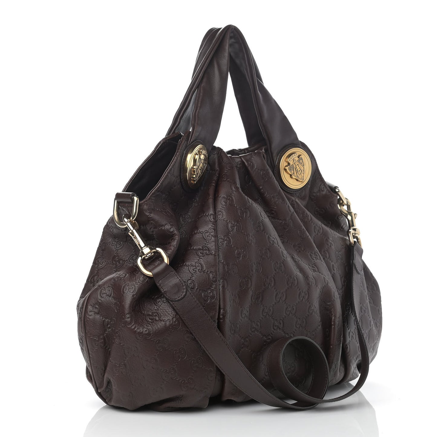 Guccissima Medium Hysteria Top Handle Bag Chocolate