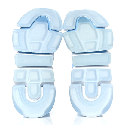 Balenciaga Technical 3D Recycled Knit Bi-Color Womens Speed 2.0 Transparent Sole Sneakers 40 Blue White Transparent Blue 5 of 7