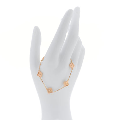 Van Cleef & Arpels 18K Rose Gold 6 Motifs Sweet Alhambra Bracelet 2 of 6