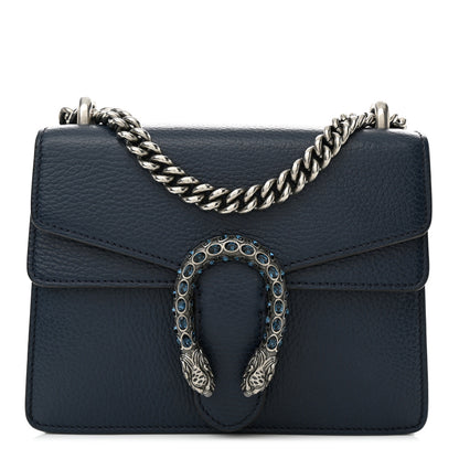 Gucci Dollar Calfskin Crystal Mini Dionysus Shoulder Bag Blue Agata Montana Sapphire 1 of 14