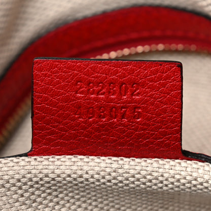 Gucci Pebbled Calfskin Medium Soho Boston Red 7 of 18