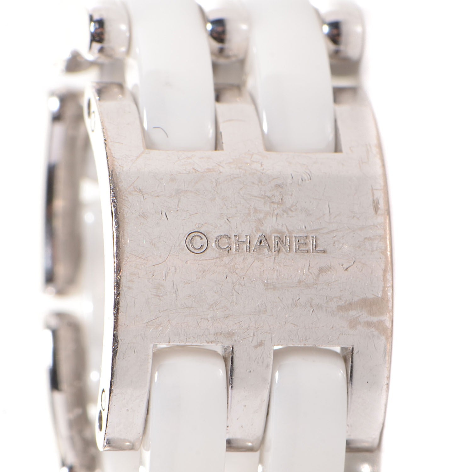 Chanel 18K White Gold Ceramic Large Ultra Ring 5.5 5 of 5