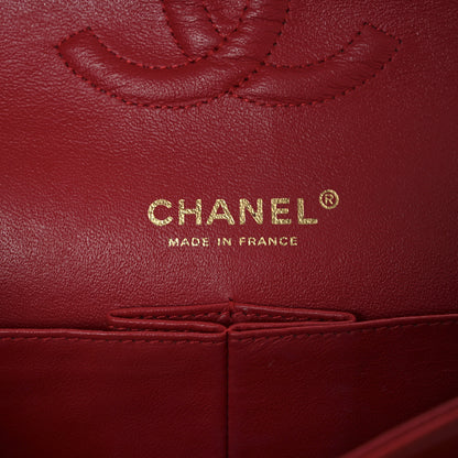 Chanel Lambskin Quilted Medium Double Flap Red 10 of 37