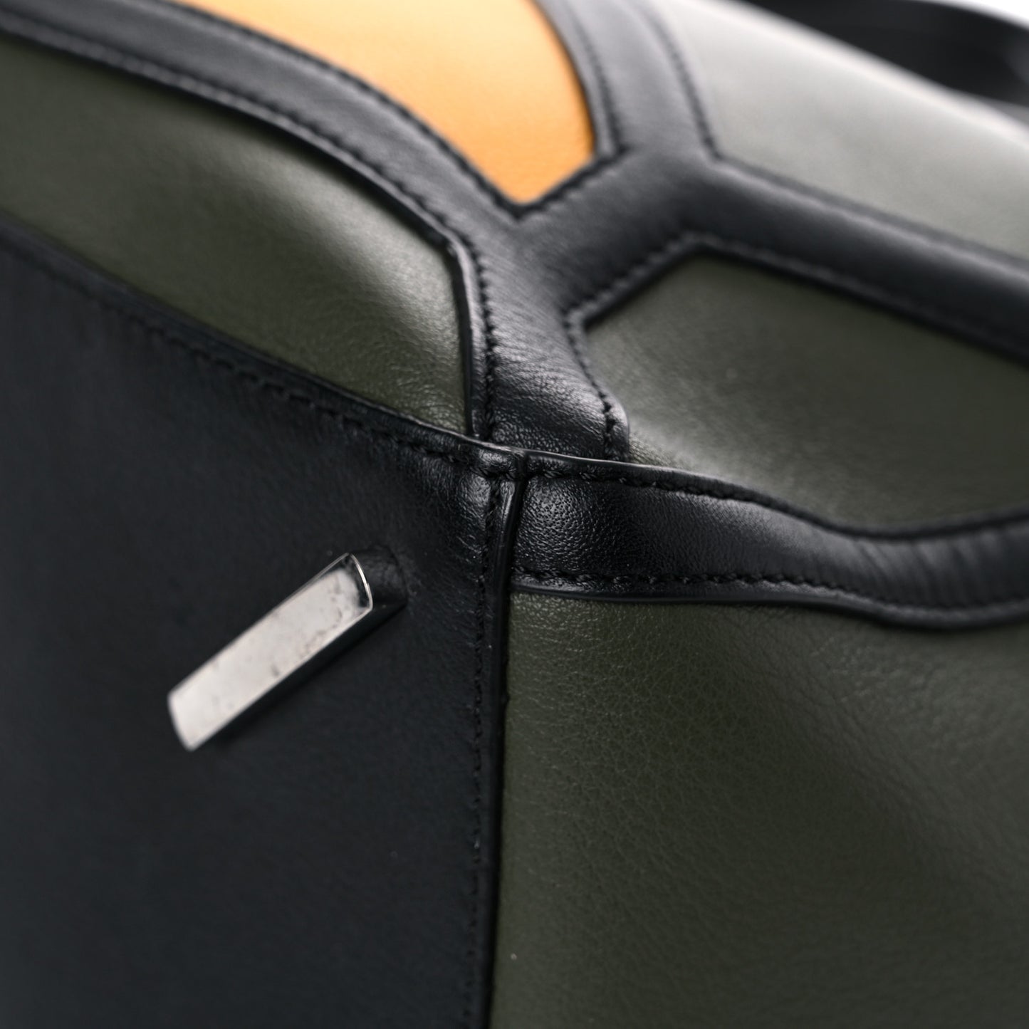 Calfskin Small Puzzle Bag Khaki Yellow