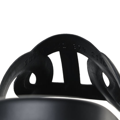 Hermes Nappa Extra Sandals 37.5 Black 7 of 8