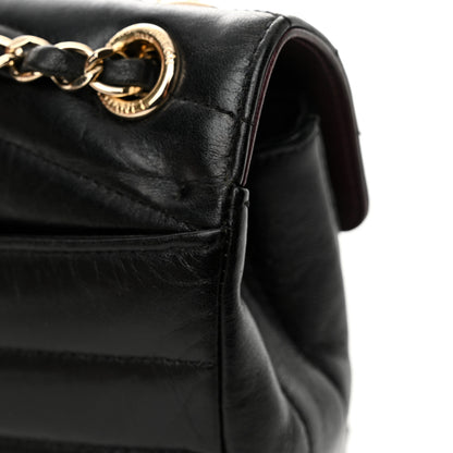 Chanel Shiny Lambskin Quilted Small Chevron Miroir Black 18 of 19