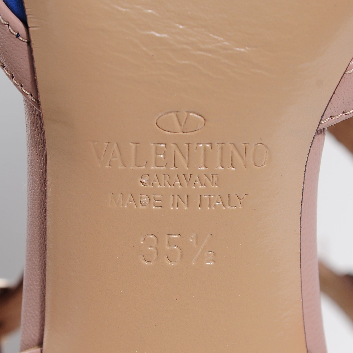 Valentino Garavani Nappa Rockstud Ankle Strap 65mm Pumps 35.5 Light Sapphire Poudre 6 of 6