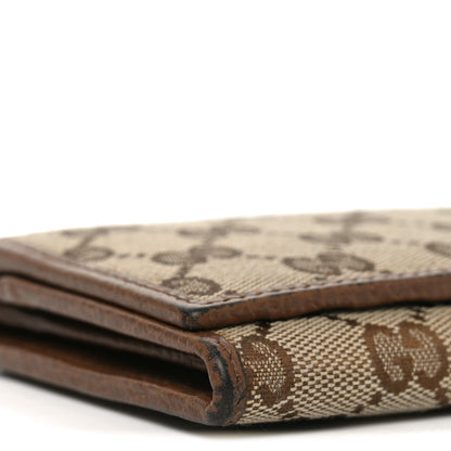 Gucci Monogram Dollar Calfskin Continental Flap Wallet Beige Ebony Tabacco 8 of 9