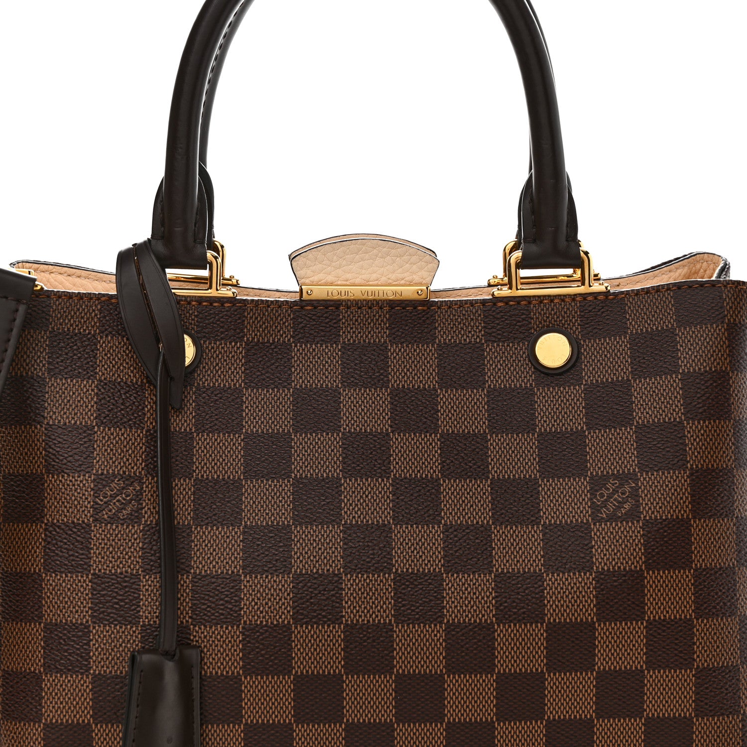 Louis Vuitton Damier Ebene Cuir Taurillon Brittany Creme 10 of 12