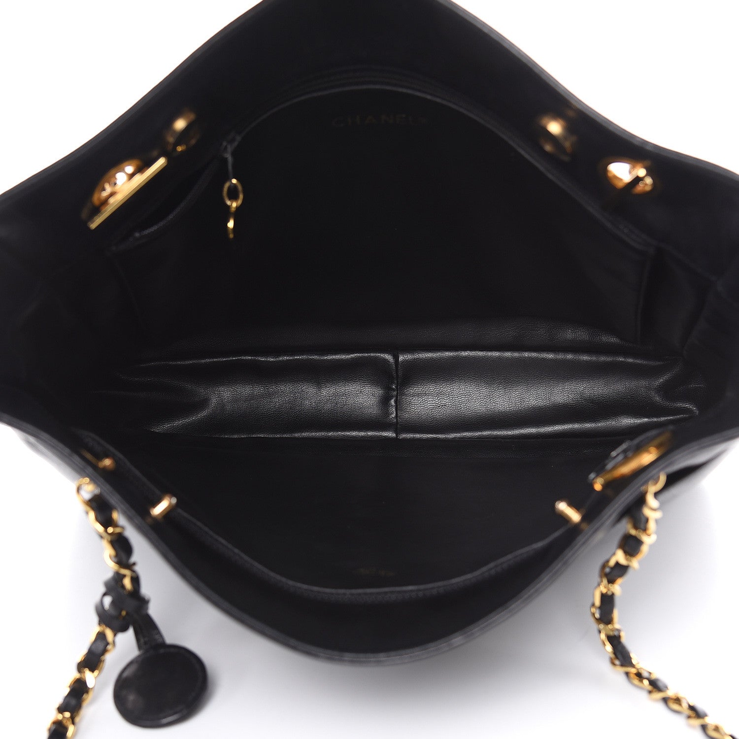 Chanel Lambskin Quilted Shoulder Bag Black 5 of 14
