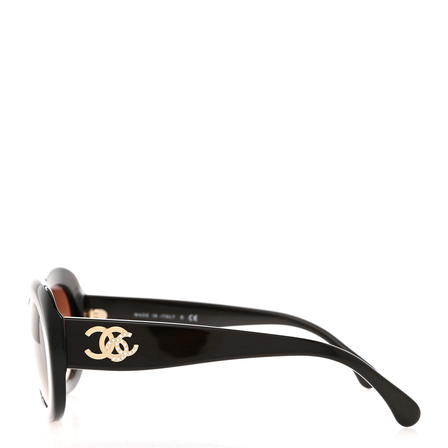 Iridescent Acetate Polarized Oval CC Sunglasses 5469-B-A Dark Brown