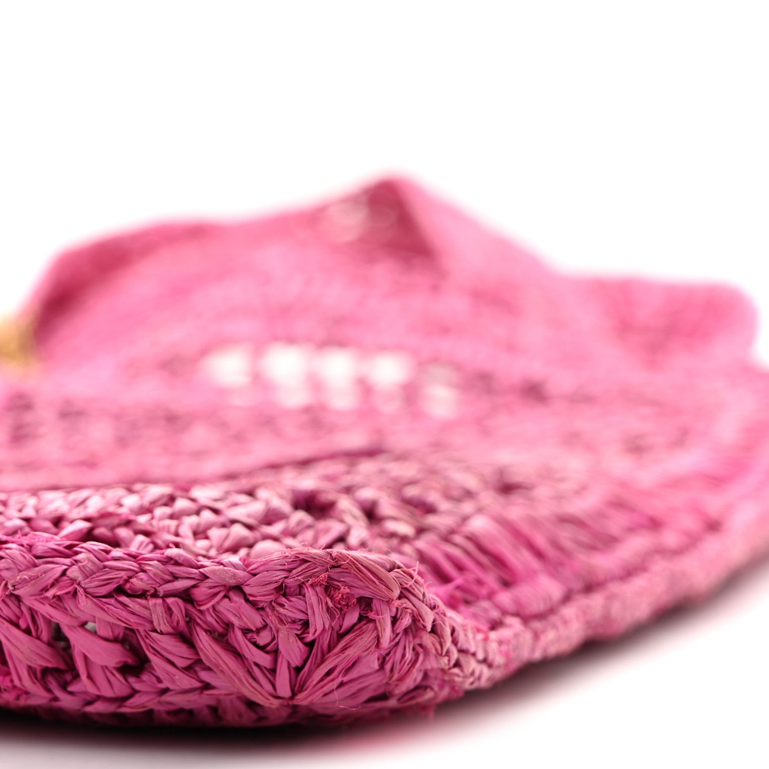 Chloe Raffia Summer Banana Tote Fuchsia Rose 9 of 9