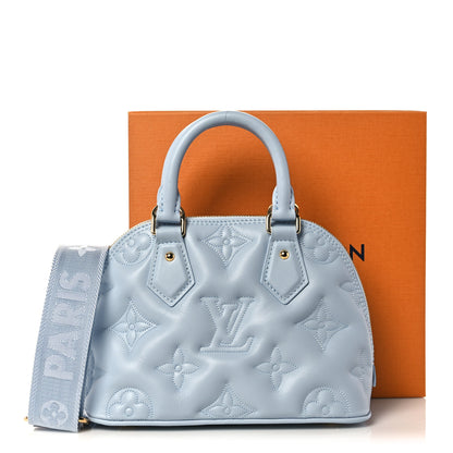 Louis Vuitton Calfskin Bubblegram Alma BB Ice Blue 11 of 11