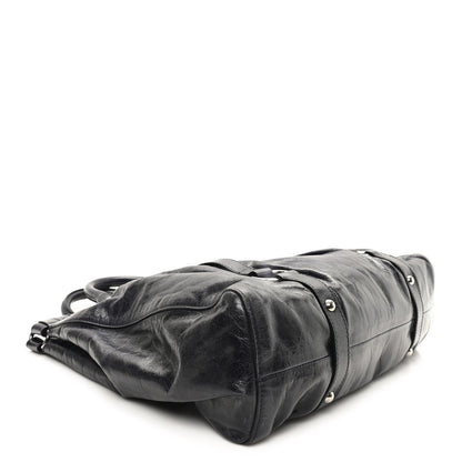 Miu Miu Vitello Lux Gathered Tote Black 4 of 12
