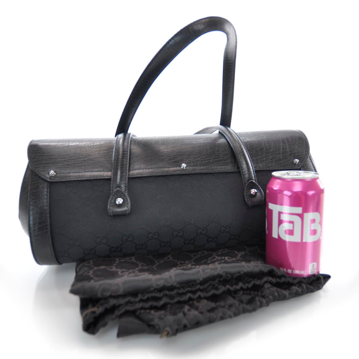 Monogram Bamboo Bullet Satchel Black