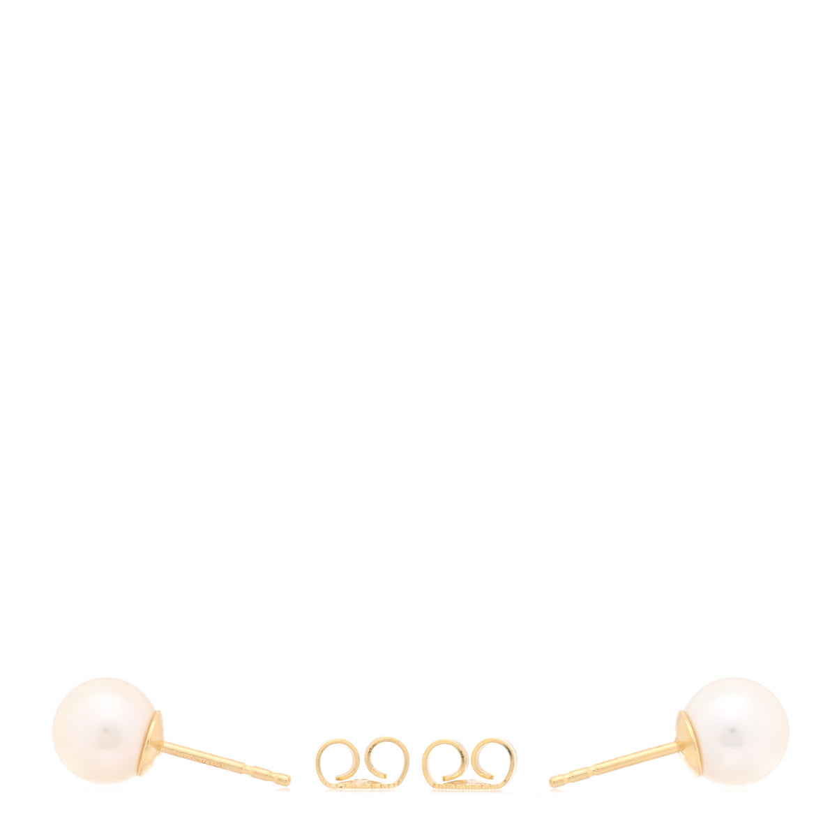 Mikimoto 18K Yellow Gold Akoya Pearl 7.5-8mm Stud Earrings 3 of 5