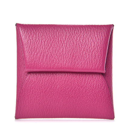 Hermes Chevre Mysore Bastia Coin Purse Rose Pourpre 1 of 8