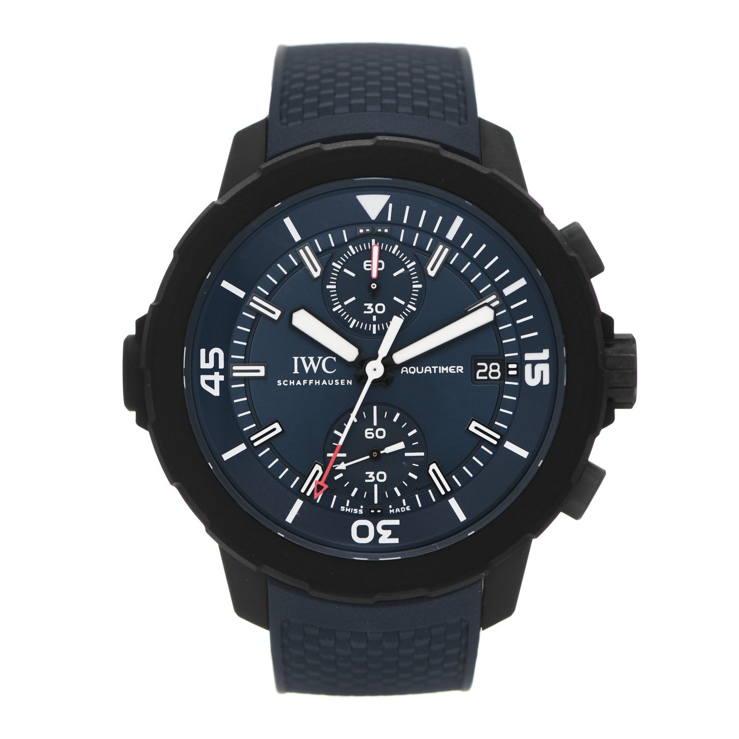 Stainless Steel Rubber 45mm Aquatimer Chronograph "Laureus Sport For Good" Limited Edition Automatic Watch Blue IW379507