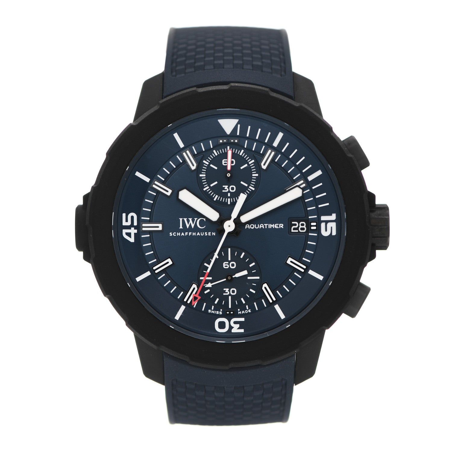IWC Stainless Steel Rubber 45mm Aquatimer Chronograph "Laureus Sport For Good" Limited Edition Automatic Watch Blue IW379507 1 of 5